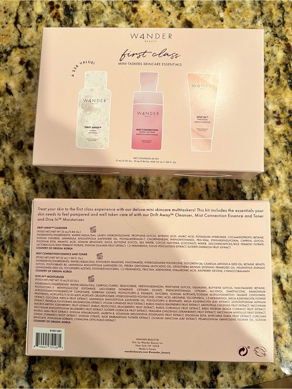 Wander Beauty First Class Mini Taskers Skincare Essentials 3pc Set Lot of 2